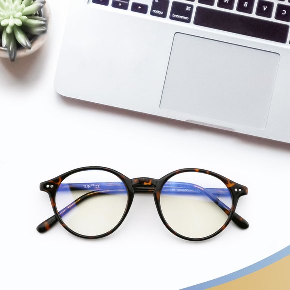 TIJN Accessories - Round Tortoise Frame Blue Light Blocking Glasses